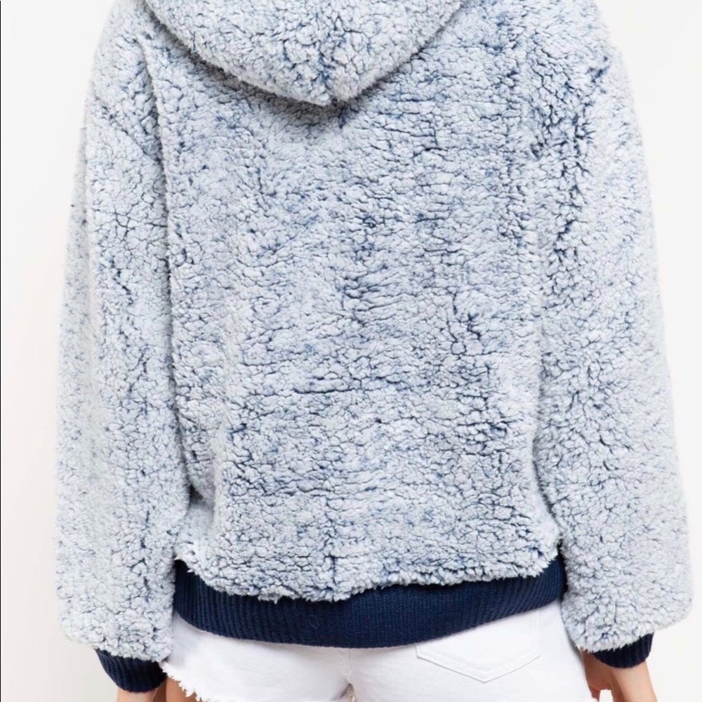 POL Gorgeous Denim Sherpa Hoodie - Picture 4 of 7